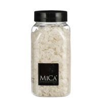 Mica Decorations decoratie stenen / granulaat - 650 ml - 4-10 mm - mat wit
