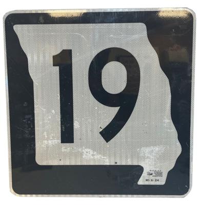 Missouri Route 19 Highway Origineel Straatbord