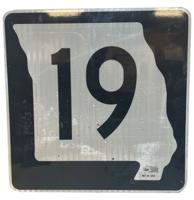 Missouri Route 19 Highway Origineel Straatbord
