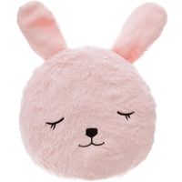 Dieren sierkussen kinderkamer - roze konijn - 27 cm - polyester - thumbnail