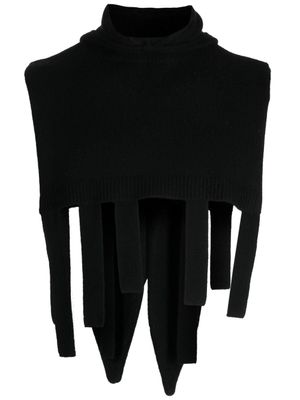 Natasha Zinko cagoule en maille Bunny Ear - Noir
