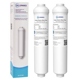 AllSpares Waterfilter (2x) voor Koelkast geschikt voor o.a. Samsung HAFEX / DA29-10105J, LG 5231JA2010B, WPRO USC100