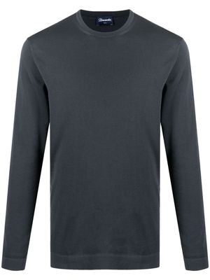 Drumohr pull en maille fine - Bleu
