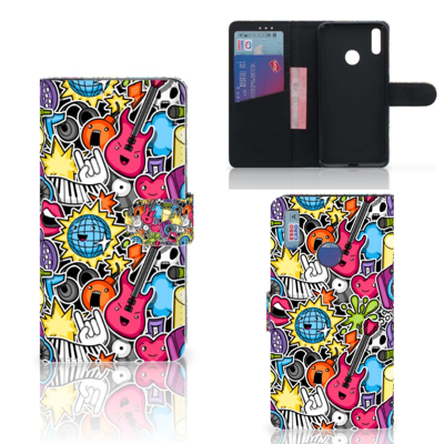 Huawei Y7 (2019) | Wallet Case | met Pasjes | Punk Rock