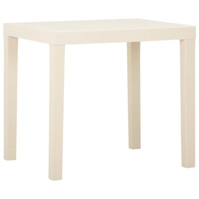 Tuintafel 79x65x72 cm kunststof wit