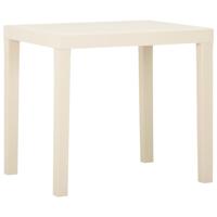 Tuintafel 79x65x72 cm kunststof wit