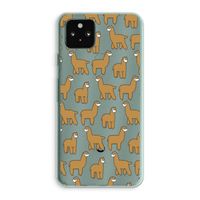 Alpacas: Google Pixel 5a 5G Transparant Hoesje