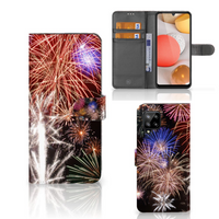 Samsung Galaxy A42 5G Wallet Case met Pasjes Vuurwerk - thumbnail