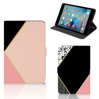 Apple iPad Mini 5 Tablet Beschermhoes Zwart Roze Vormen - thumbnail