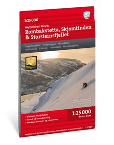 Hoyfjellskart Narvik: Rombakstøtta - Skjomtinden - Storsteinsfjellet