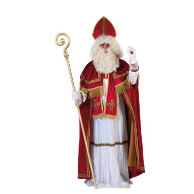 Funny Fashion Sinterklaaspak kostuum - inclusief gouden staf 185 cm