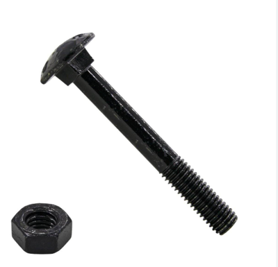 Waelbers Slotbout M8x30mm + Moer M8 zwart - 25 Stuk(s) - 965397.09