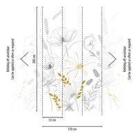 Livingwalls The Wall II - Wit - Planten Behang - 392131