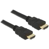 Delock 84752 HDMI-kabel HDMI Aansluitkabel HDMI-A-stekker 1 m Zwart Vergulde steekcontacten, 4K UHD, Afgeschermd (dubbel), Verdraaid