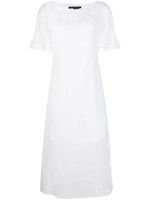 Armani Exchange robe superposée à coupe mi-longue - Blanc