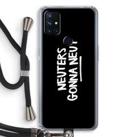 Neuters (zwart): OnePlus Nord N10 5G Transparant Hoesje met koord