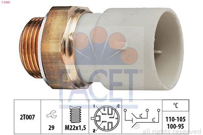 Temperatuurschakelaar, radiateurventilator 75689