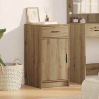 Dressoir artisanaal eikenkleurig 40 x 40,5 x 75 cm Bewerkt hout