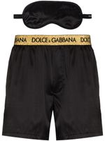 Dolce & Gabbana ensemble de nuit en satin - Noir