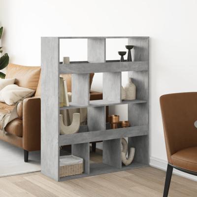 kamerscherm 100x33x125,5 cm bewerkt hout betongrijs