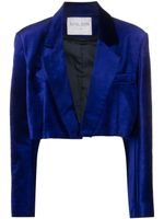 Forte Forte blazer crop à design ouvert - Bleu