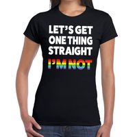 Gay pride lets get one thing straight i am not shirt zwart dames 2XL  -