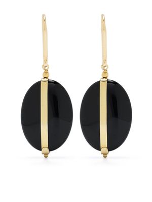 ISABEL MARANT boucles d'oreilles pendantes serties de pierres - Noir