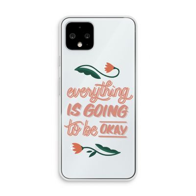 Optimistic flower girl: Pixel 4 Transparant Hoesje