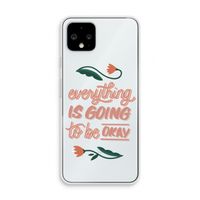 Optimistic flower girl: Pixel 4 Transparant Hoesje
