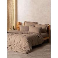 Completo letto - 1 copripiumino 220 x 240 cm + 2 federe 60 x 60 cm - 100% cotone - Visone