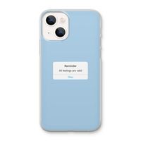 Reminder: iPhone 13 mini Transparant Hoesje