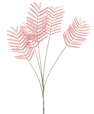 Kunsttak Varen leaf spray Mirja pink 93 cm - Buitengewoon de boet