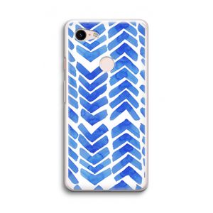 Blauwe pijlen: Google Pixel 3 Transparant Hoesje