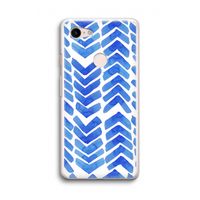 Blauwe pijlen: Google Pixel 3 Transparant Hoesje