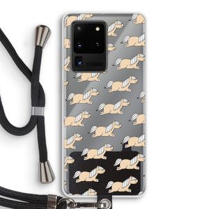 Ponys: Samsung Galaxy S20 Ultra Transparant Hoesje met koord