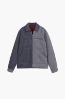 Gestreepte gestructureerde jas - BLUE - M