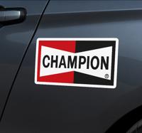 Rood zwarte kampioen autosticker
