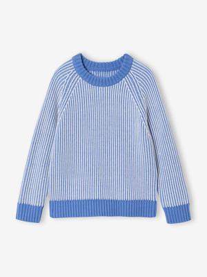 Trui voor jongens van gebreid materiaal blauw