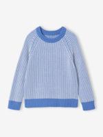 Trui voor jongens van gebreid materiaal blauw