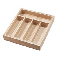 iDesign - Bestekla Organizer, 38.1 x 34.3 x 6.4 cm, Uittrekbaar, Paulownia Hout - iDesign Eco Wood - thumbnail