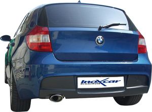 InoxCar uitlaat passend voor BMW 1-Serie E87 120D 2004- 120x80mm Oblique IXBME8701OB
