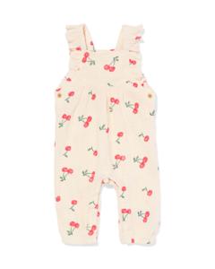 HEMA Newborn Jumpsuit Mousseline Kersen Ecru (ecru)