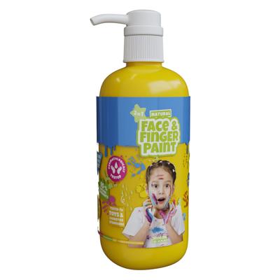 Boti Natural face & fingerpaint fles met pompje - geel, 1l