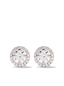 De Beers Jewellers puces d'oreilles De Beers Aura en or blanc 18ct et diamants - Argent