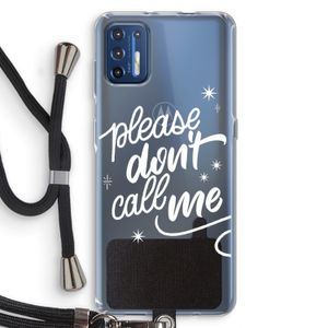 Don't call: Motorola Moto G9 Plus Transparant Hoesje met koord