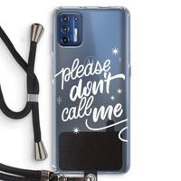 Don't call: Motorola Moto G9 Plus Transparant Hoesje met koord