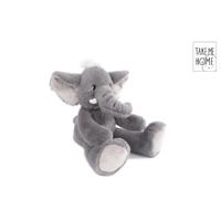 Take Me Home olifant pluche grijs 22cm