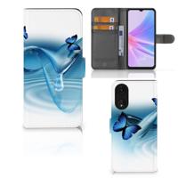 OPPO A78 5G | A58 5G | Telefoonhoesje | Met pasjeshouder | Vlinders