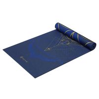 Gaiam Essentials Yoga Mat Rubber Premium Metallic Sun & Moon 6mm  - (173 x 61 cm)