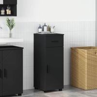 Badkamer Kast met lade Zwart 30 x 35 x 80 cm Bewerkt hout